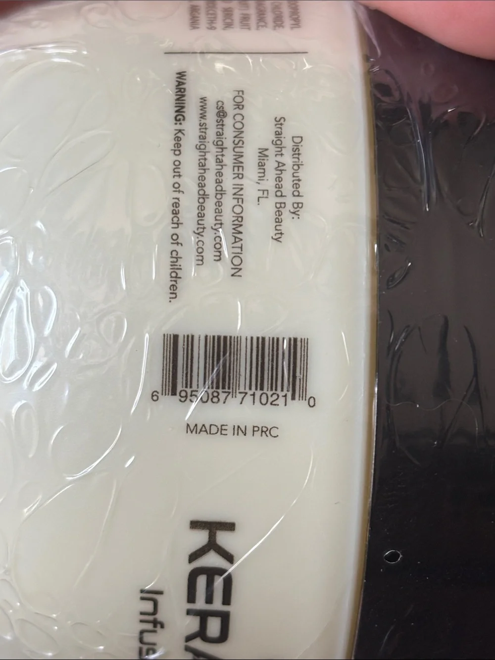 Keratin Hair Mask Receipt Photo - White/Brown
